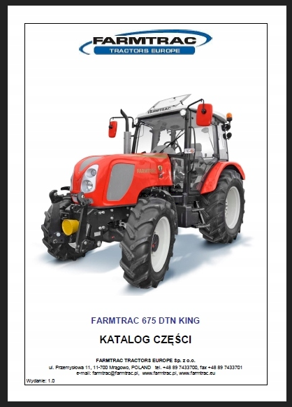 Katalog części zamiennych do ciągnika Farmtrac 675 DT IIIB